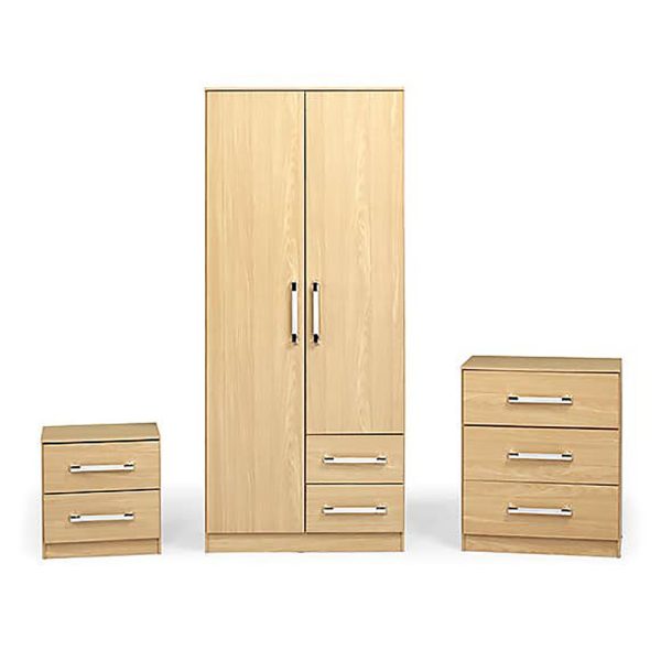 Home Mart Jasper Oak Bedroom Set - Image 3