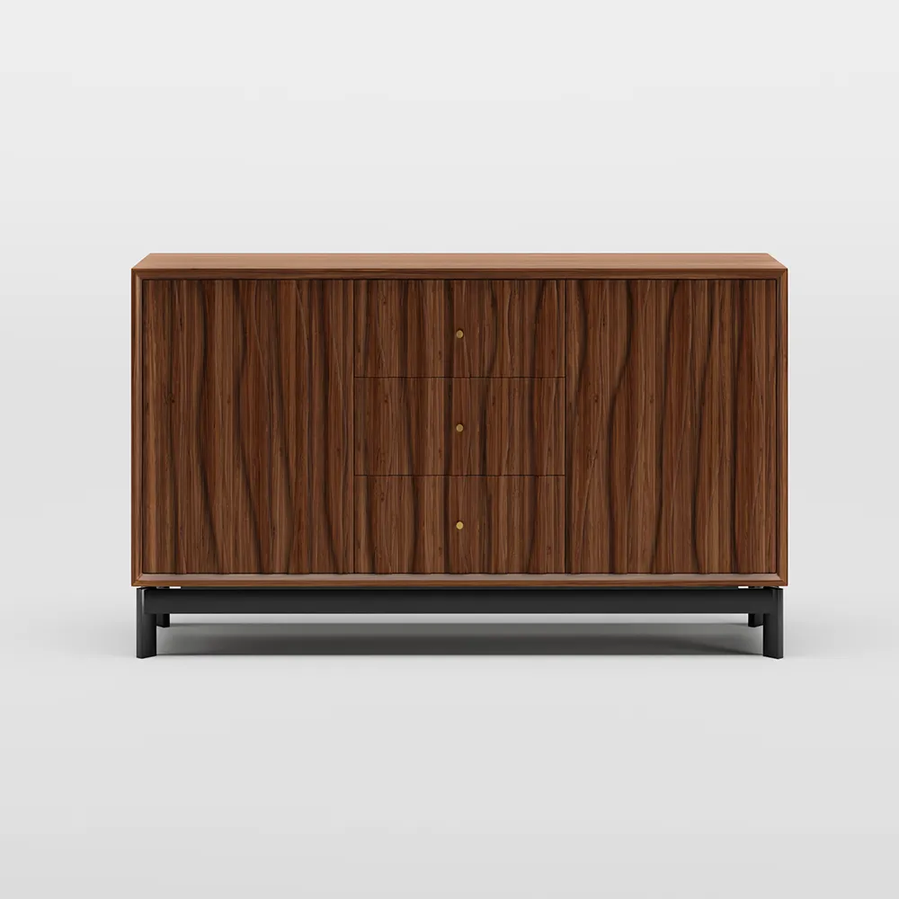 Home Mart Jordan Modern Walnut Sideboard Buffet