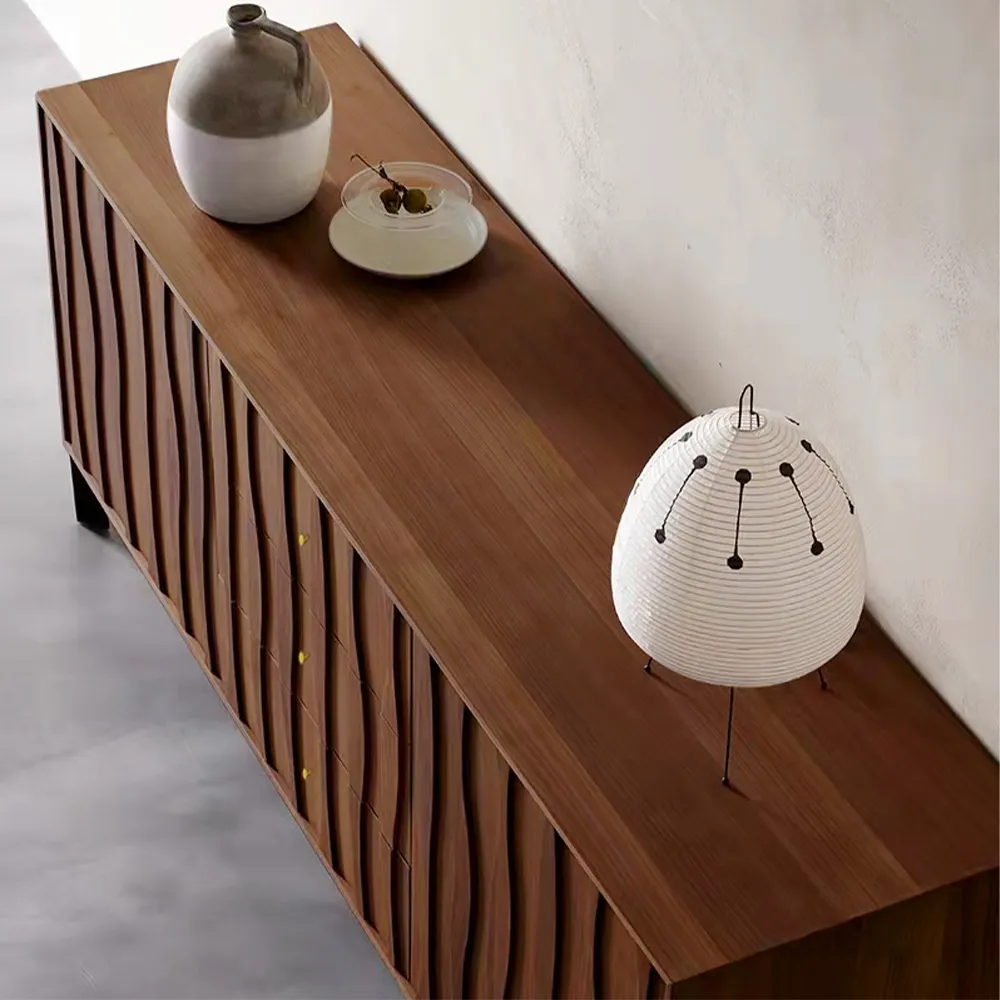 Home Mart Jordan Modern Walnut Sideboard Buffet - Image 3