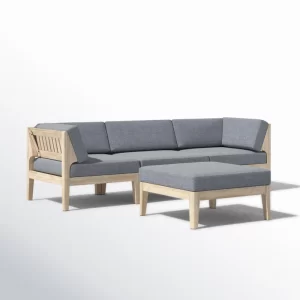 Home Mart Jurgen 4 Piece Outdoor Sectional Sofa