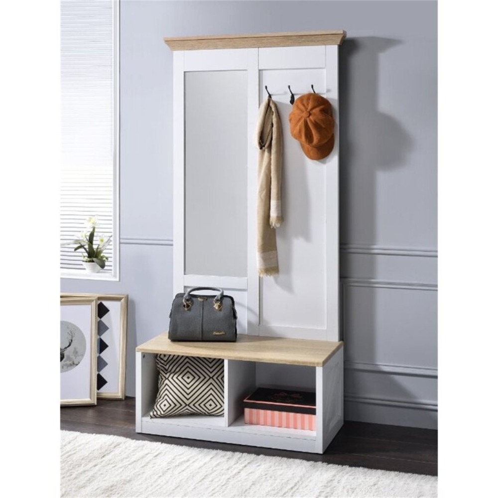 Home Mart Lathasha Hall Tree with Bench and Shoe Storage - Image 4