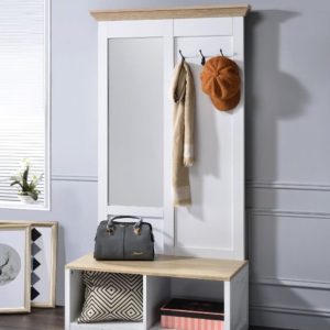 Home Mart Lathasha Hall Tree with Bench and Shoe Storage
