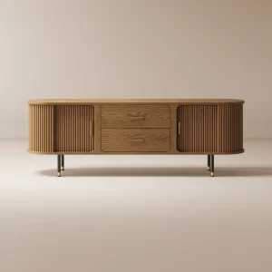 Home Mart Lisa Oval Wood TV Stand