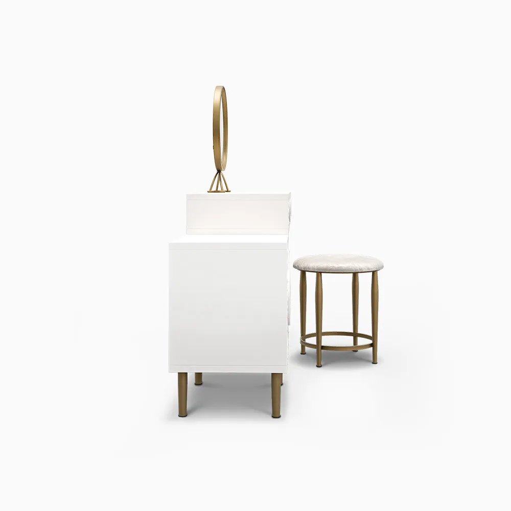 Home Mart Liv Wood Makeup Vanity - Image 7