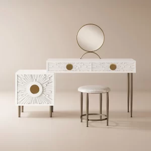 Home Mart Liv Wood Makeup Vanity