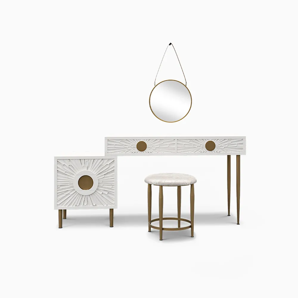 Home Mart Liv Wood Makeup Vanity - Image 5