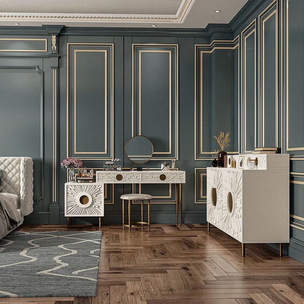 Home Mart Liv Wood Makeup Vanity - Image 4