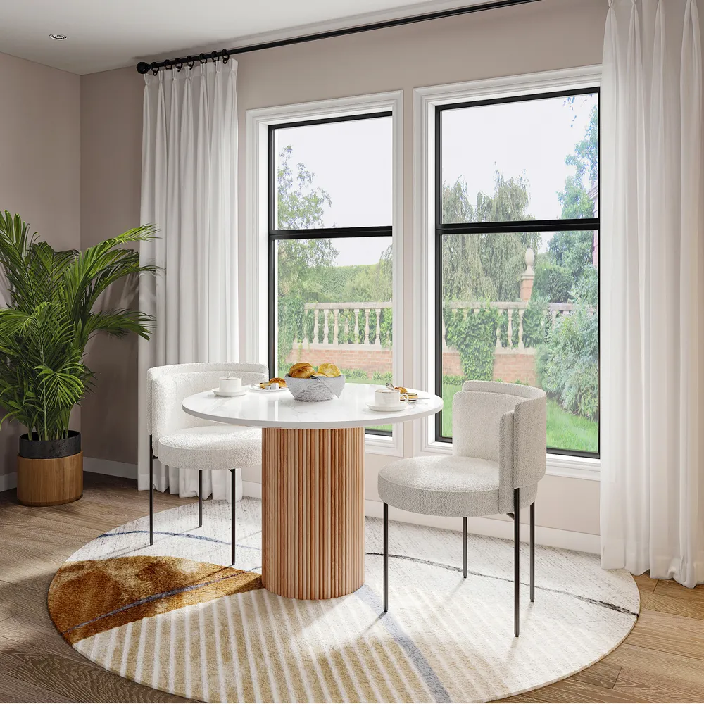 Home Mart Magnus Round Dining Table - Image 5