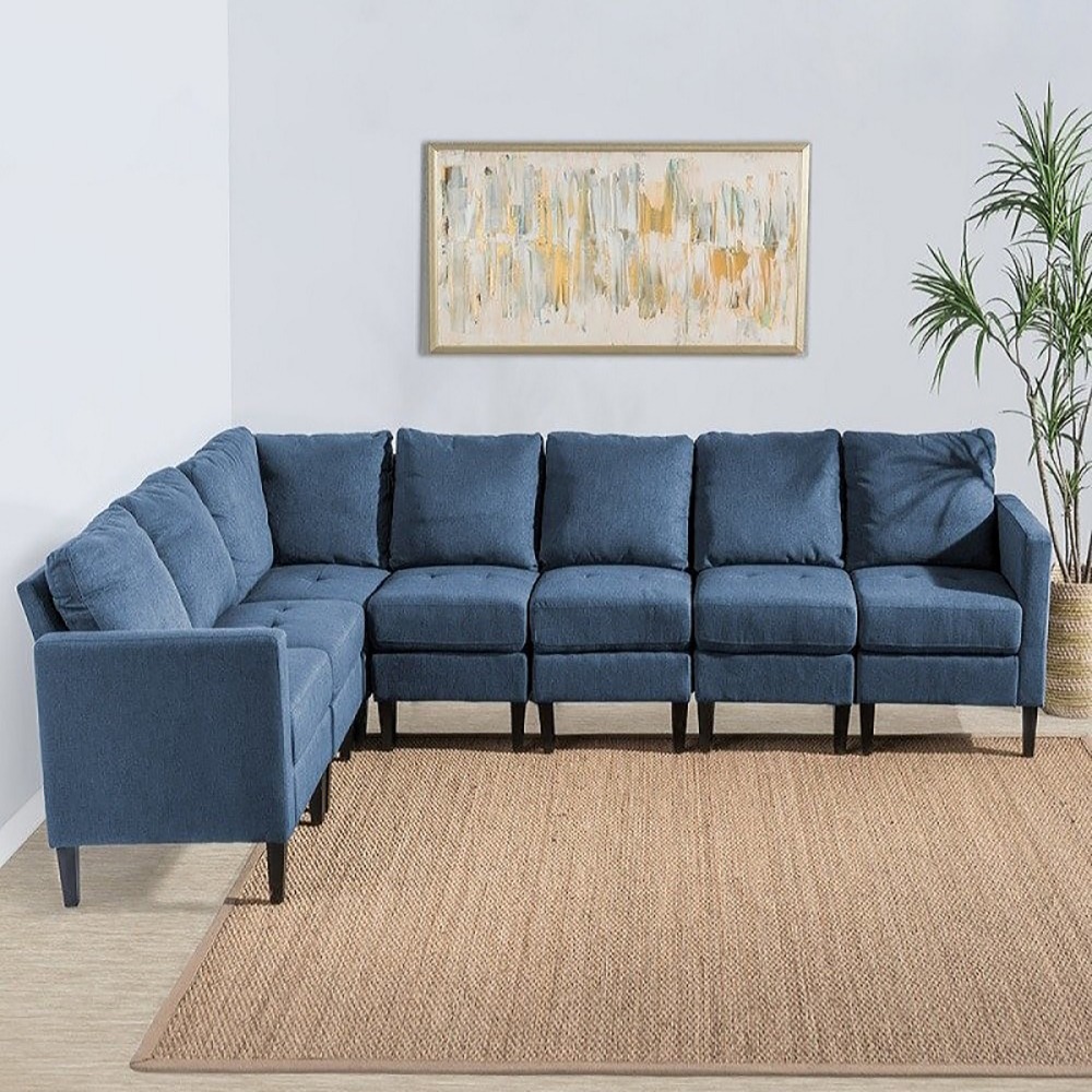 Home Mart Mahra 7-piece Fabric Sectional Sofa Set