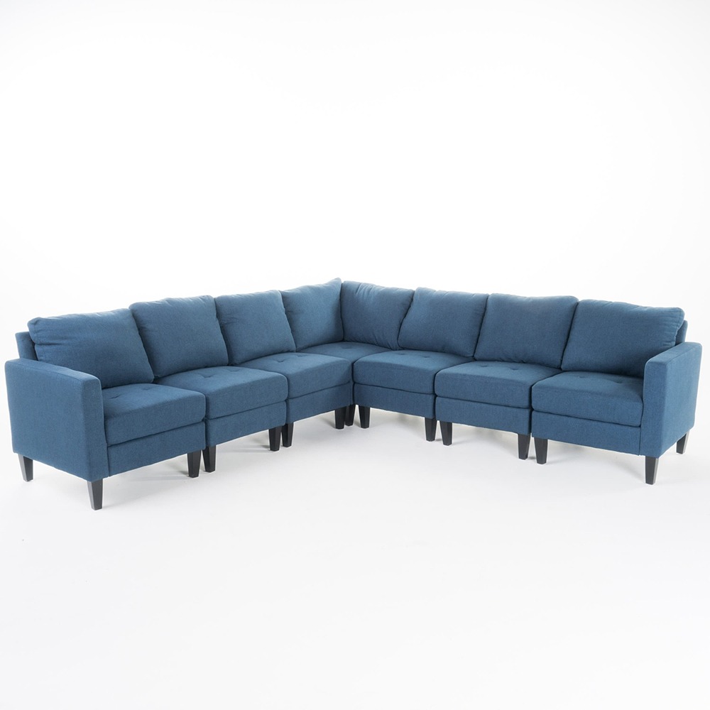 Home Mart Mahra 7-piece Fabric Sectional Sofa Set - Image 6