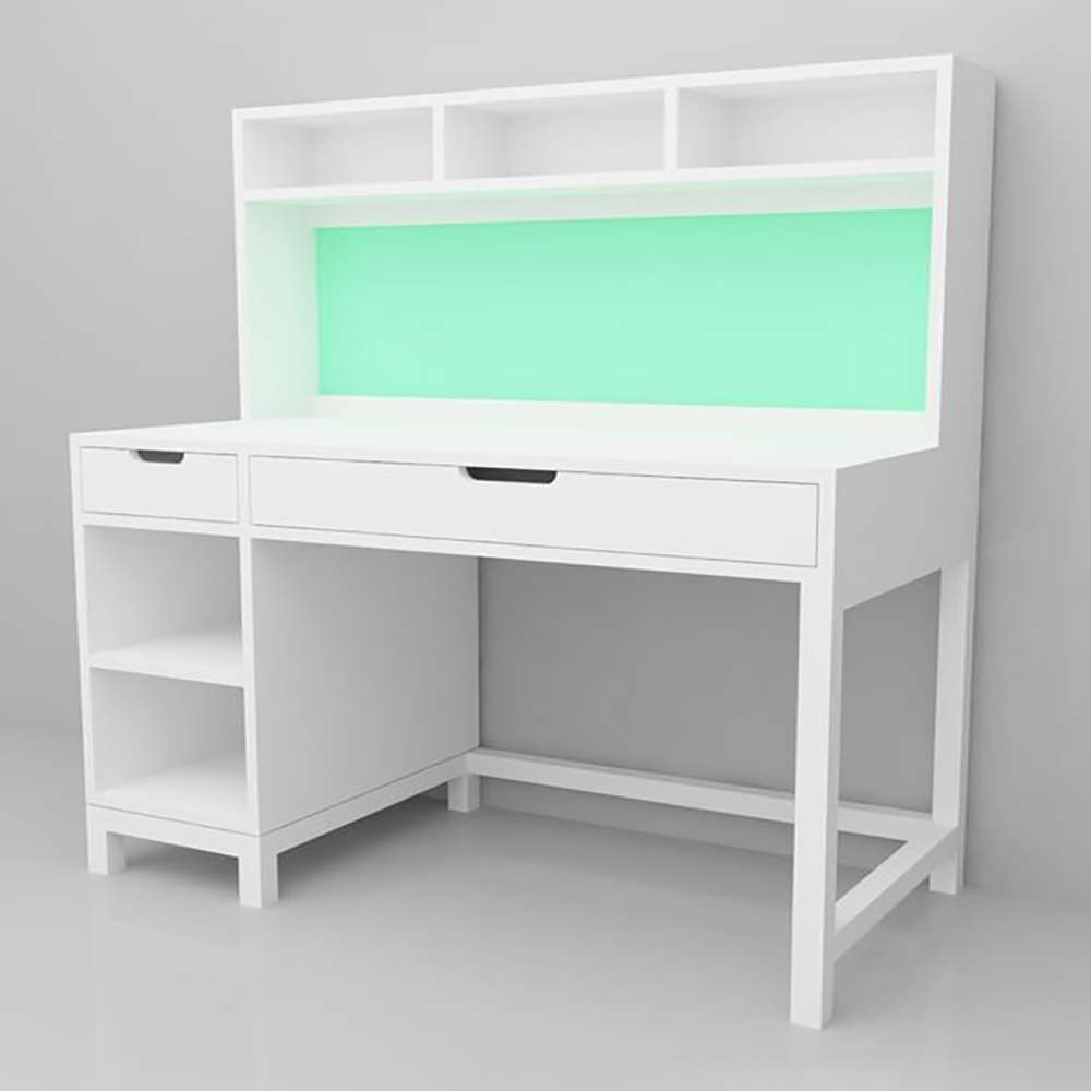 Home Mart Mayfield Study Table in White - Image 3