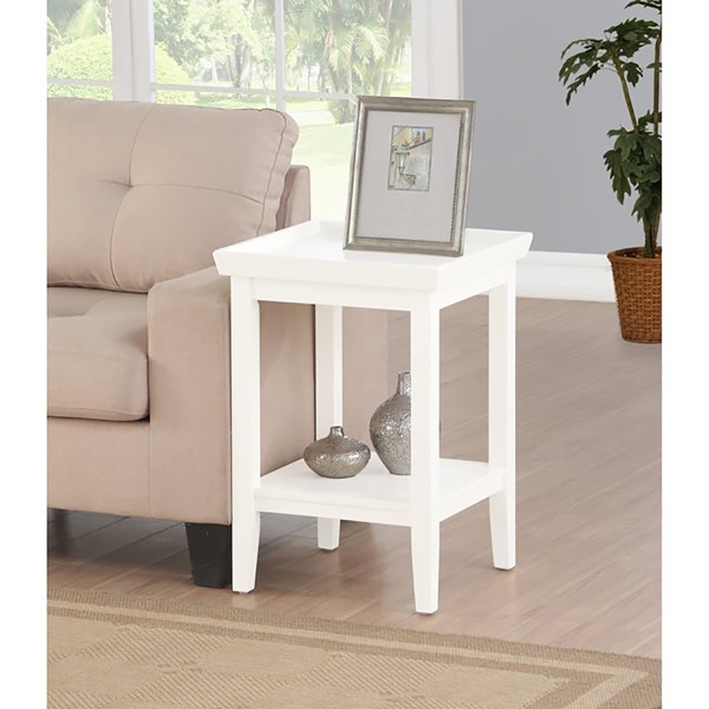Home Mart Mecci End Table with 2 Shelves - Image 4