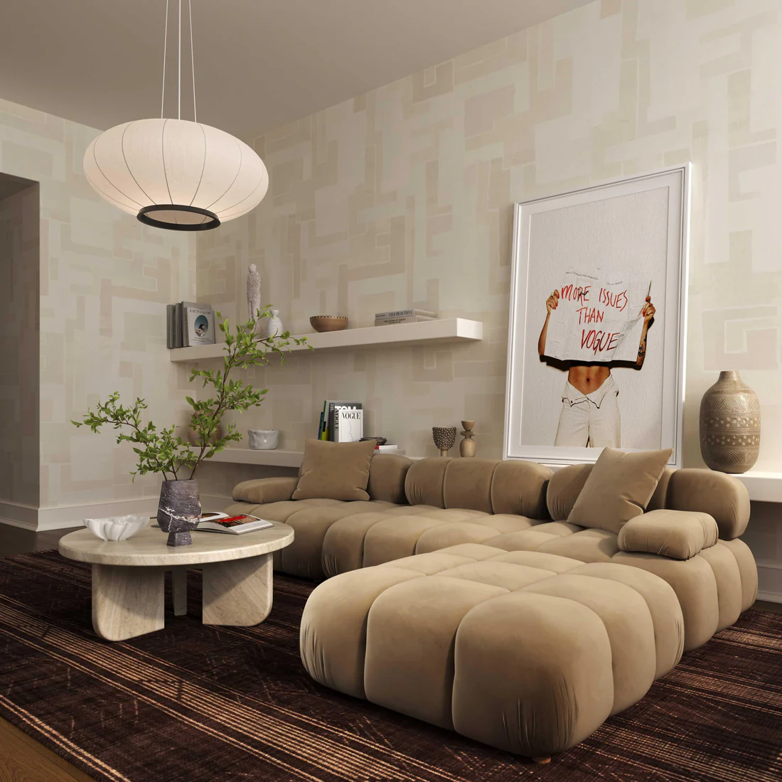 Home Mart Merlin Camaleonda Ottoman - Image 2