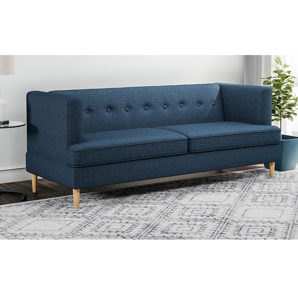 Home Mart Mid Century 2 Seater Modern Couch - Image 2