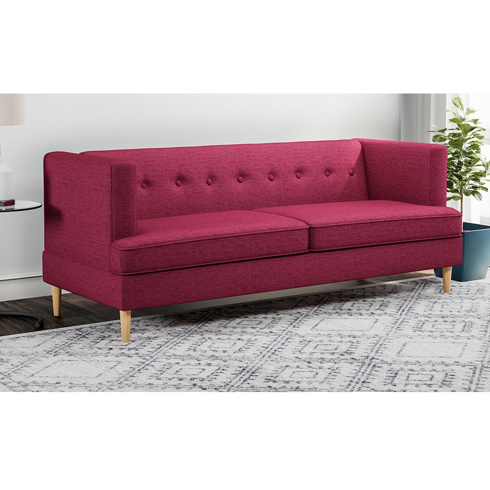 Home Mart Mid Century 2 Seater Modern Couch - Image 4