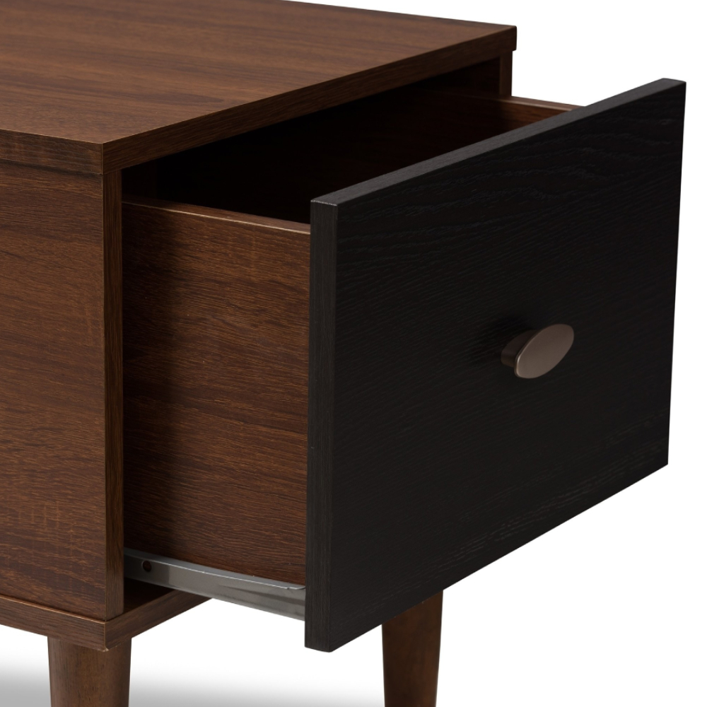 Home Mart Mid-century 1-Drawer Shoe Storage Bench - Image 2