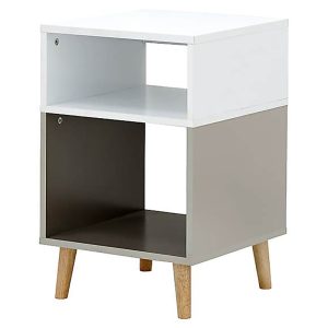 Home Mart Modena White Side Table from Fatima