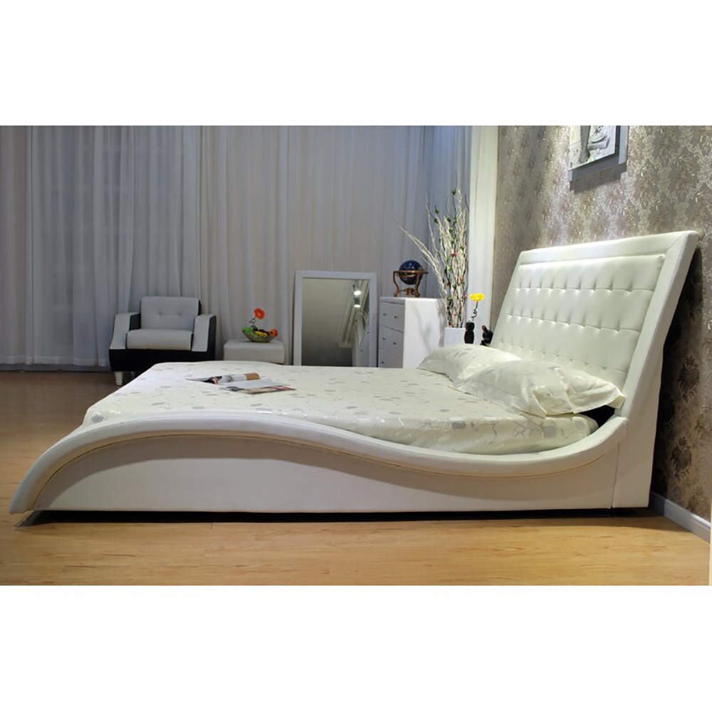 Home Mart Modern Fully Tufted Curved Bed - Image 4