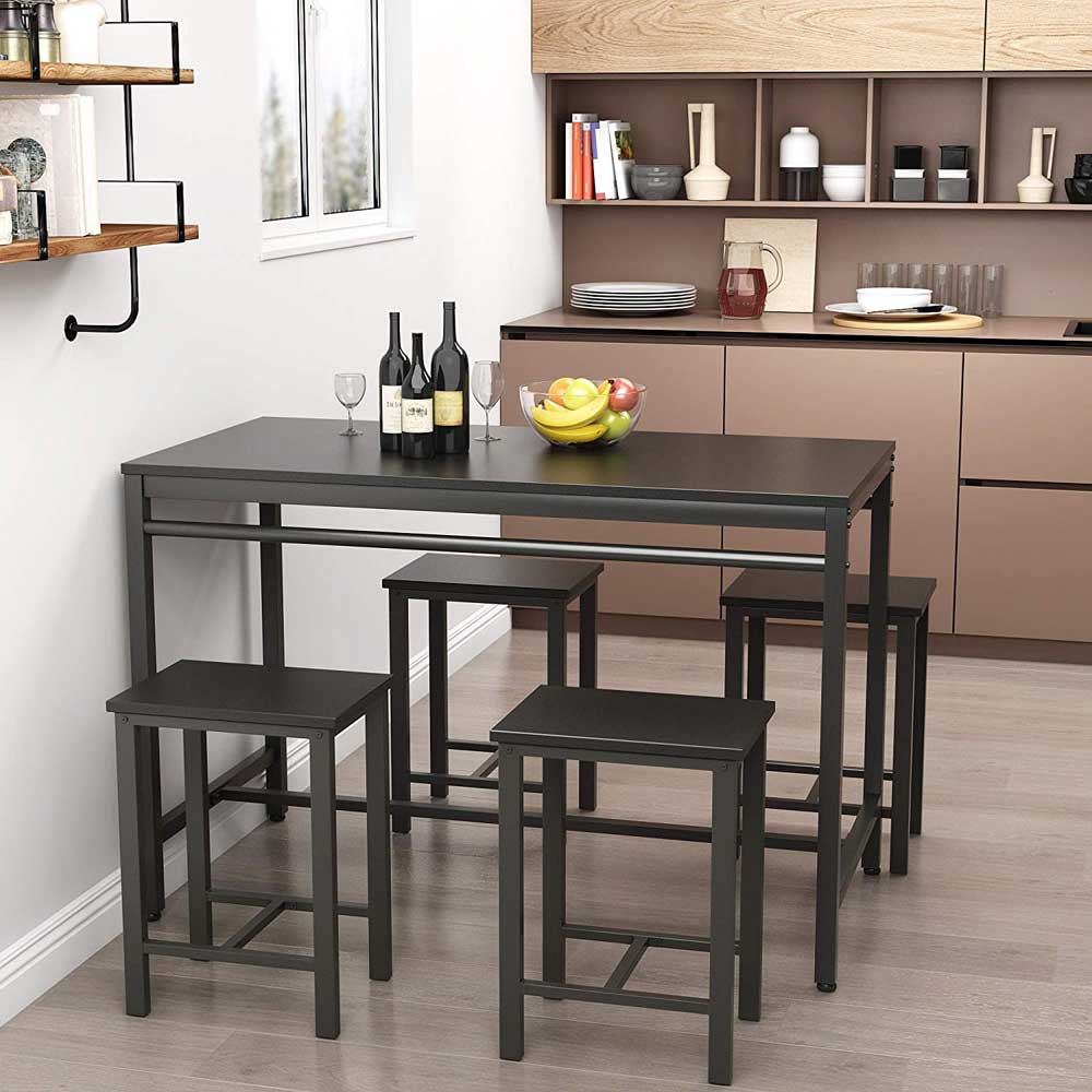 Home Mart Modern Kitchen 5 PCS Dining Table Set - Image 2