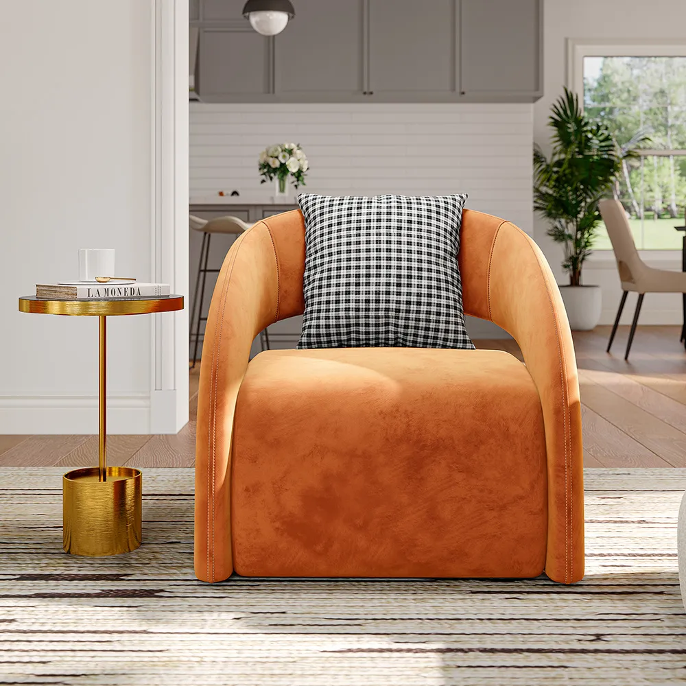 Home Mart Modern Velvet Accent Chair - Image 17