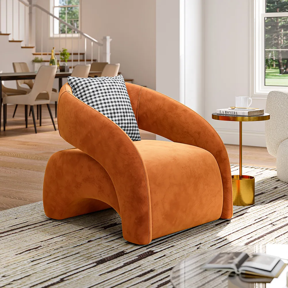 Home Mart Modern Velvet Accent Chair - Image 18