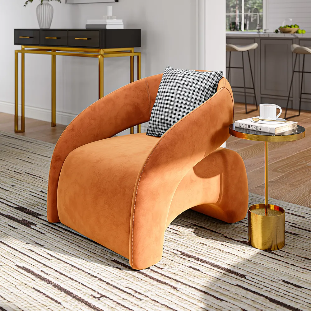 Home Mart Modern Velvet Accent Chair - Image 16