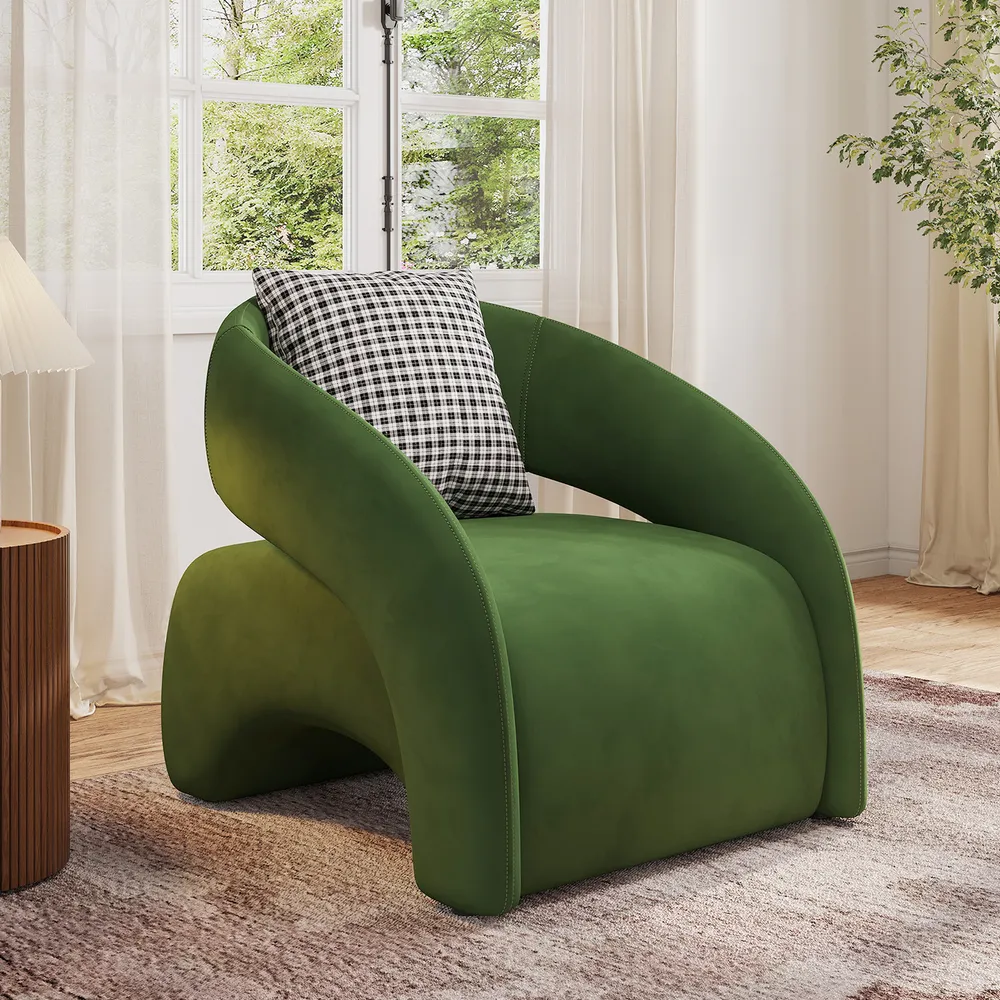 Home Mart Modern Velvet Accent Chair - Image 11