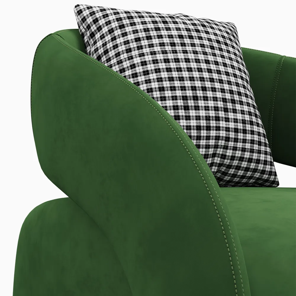 Home Mart Modern Velvet Accent Chair - Image 9