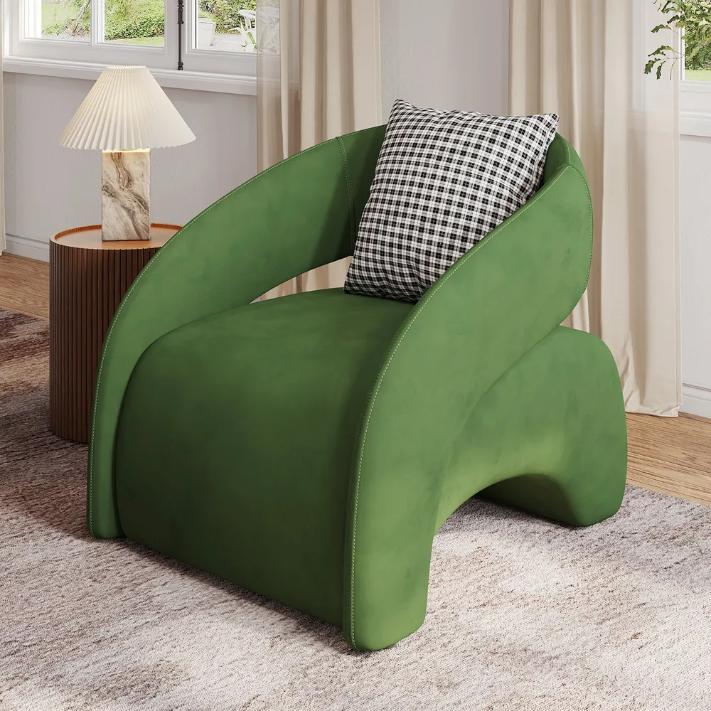 Home Mart Modern Velvet Accent Chair - Image 10