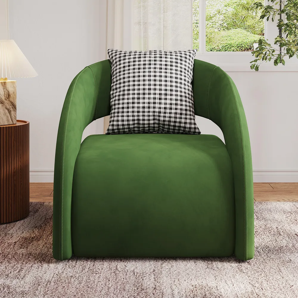 Home Mart Modern Velvet Accent Chair - Image 12