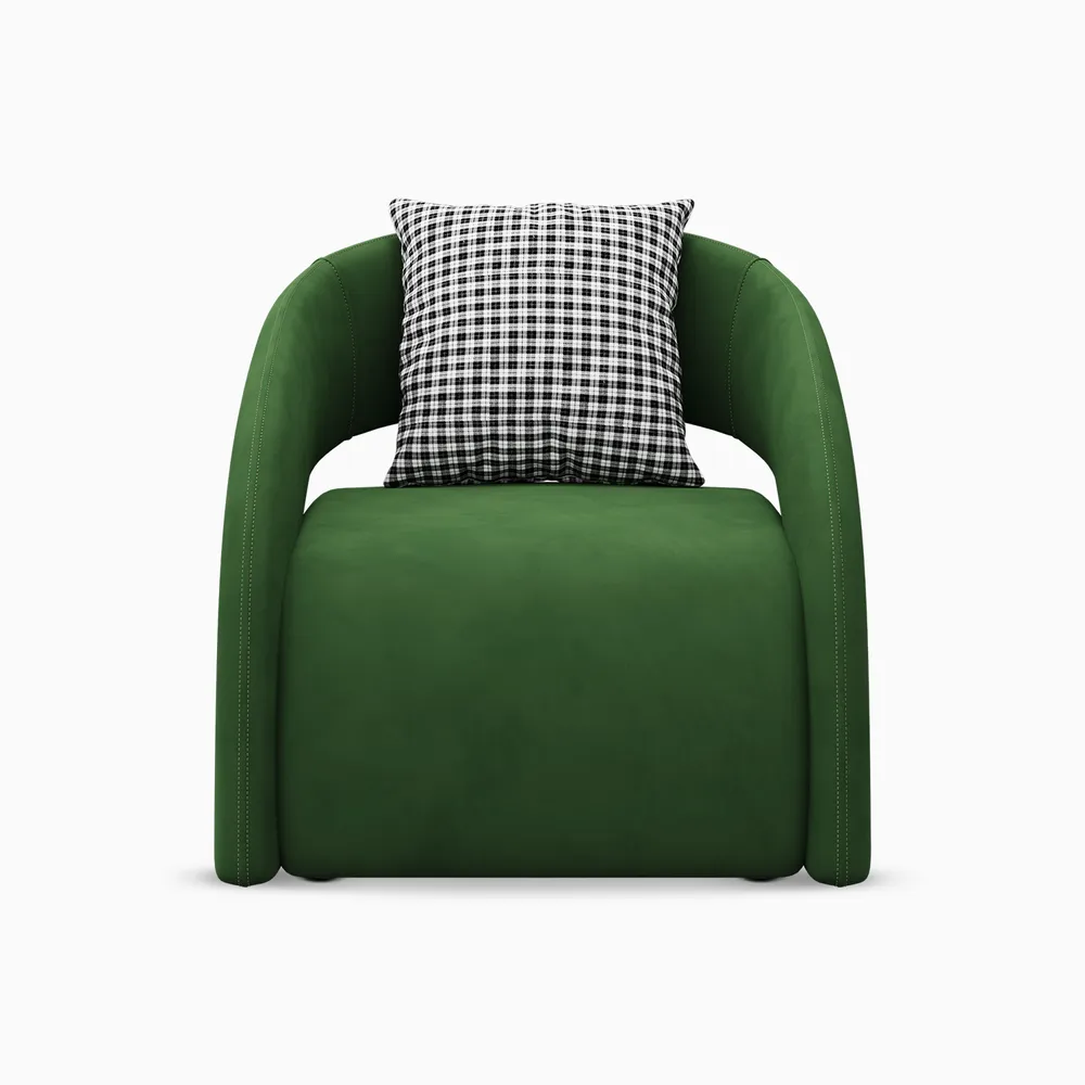 Home Mart Modern Velvet Accent Chair - Image 8