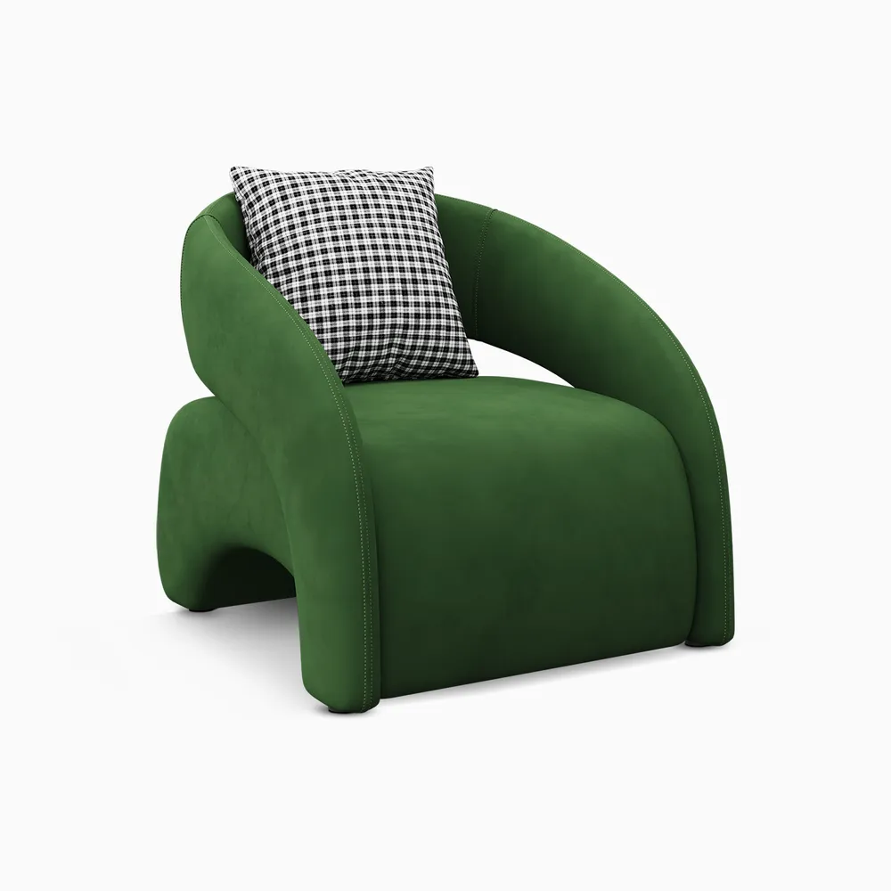 Home Mart Modern Velvet Accent Chair - Image 7