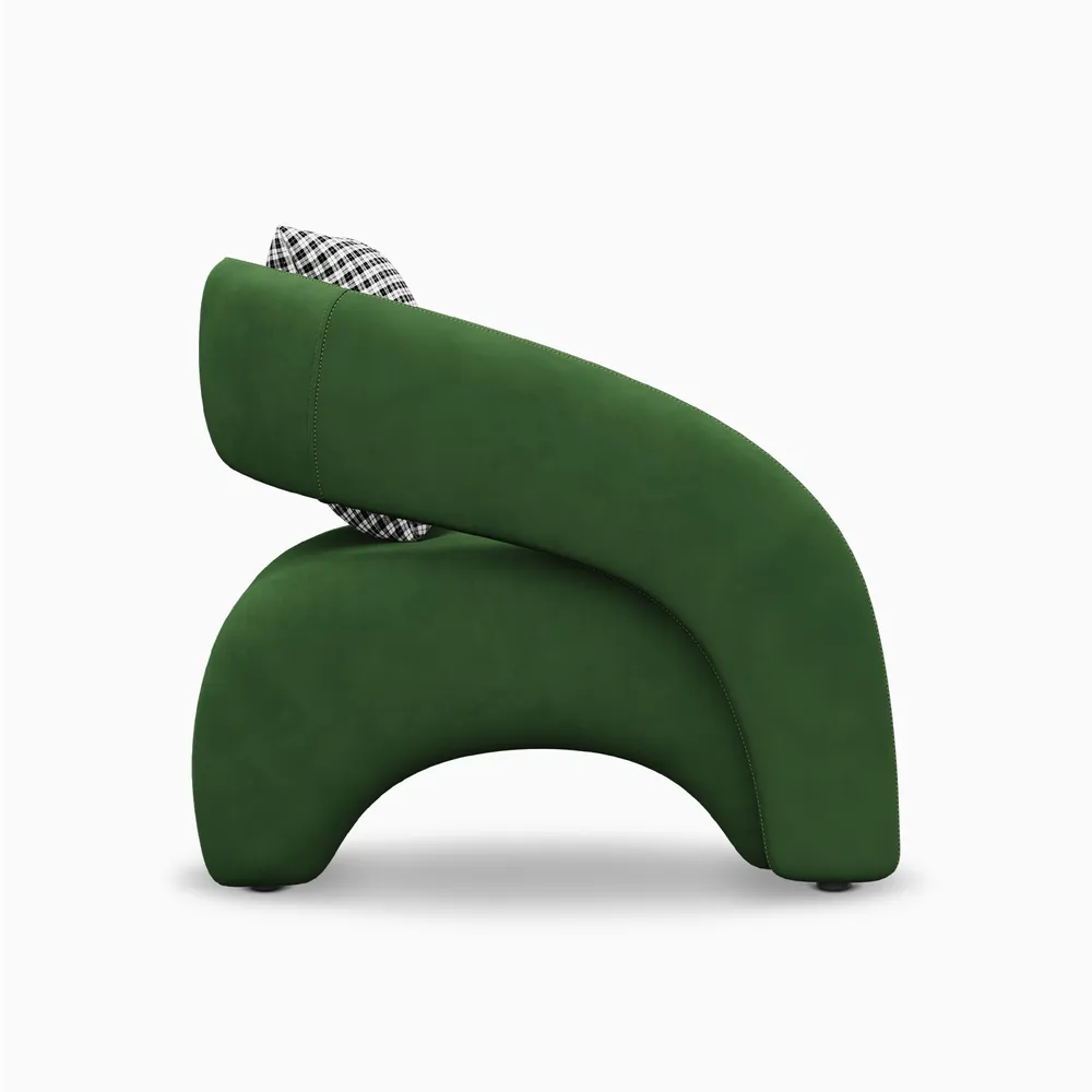 Home Mart Modern Velvet Accent Chair - Image 6