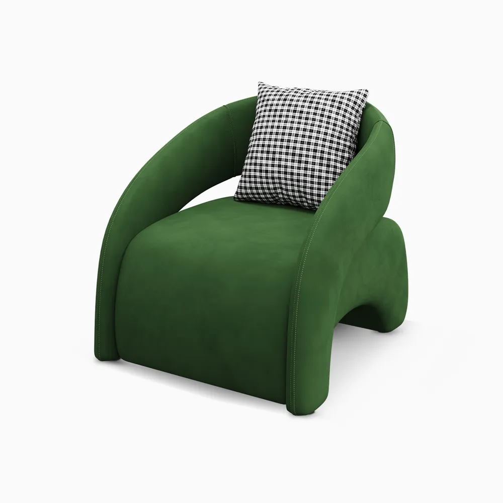 Home Mart Modern Velvet Accent Chair - Image 5