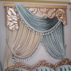 Home Mart Multicolor Velvet Curtain