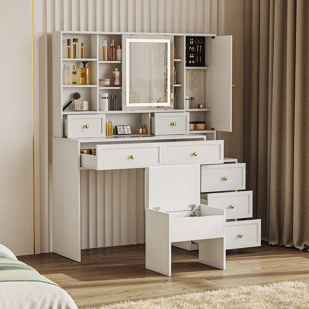 Home Mart Nicholas Makeup Vanity Table - Image 9