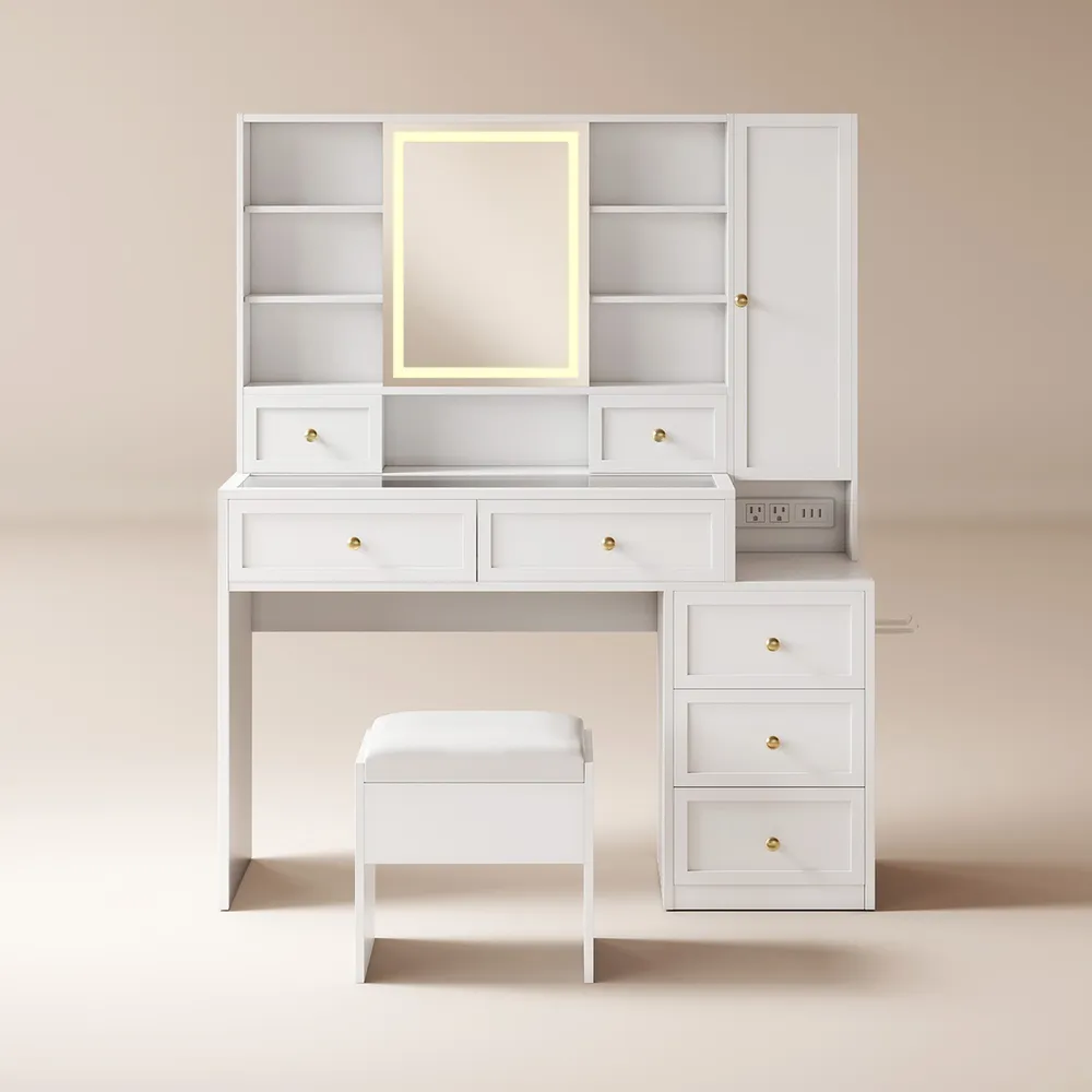 Home Mart Nicholas Makeup Vanity Table