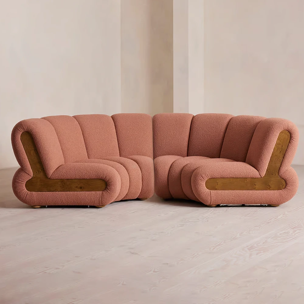 Home Mart Noelle Modular Curved Sofa