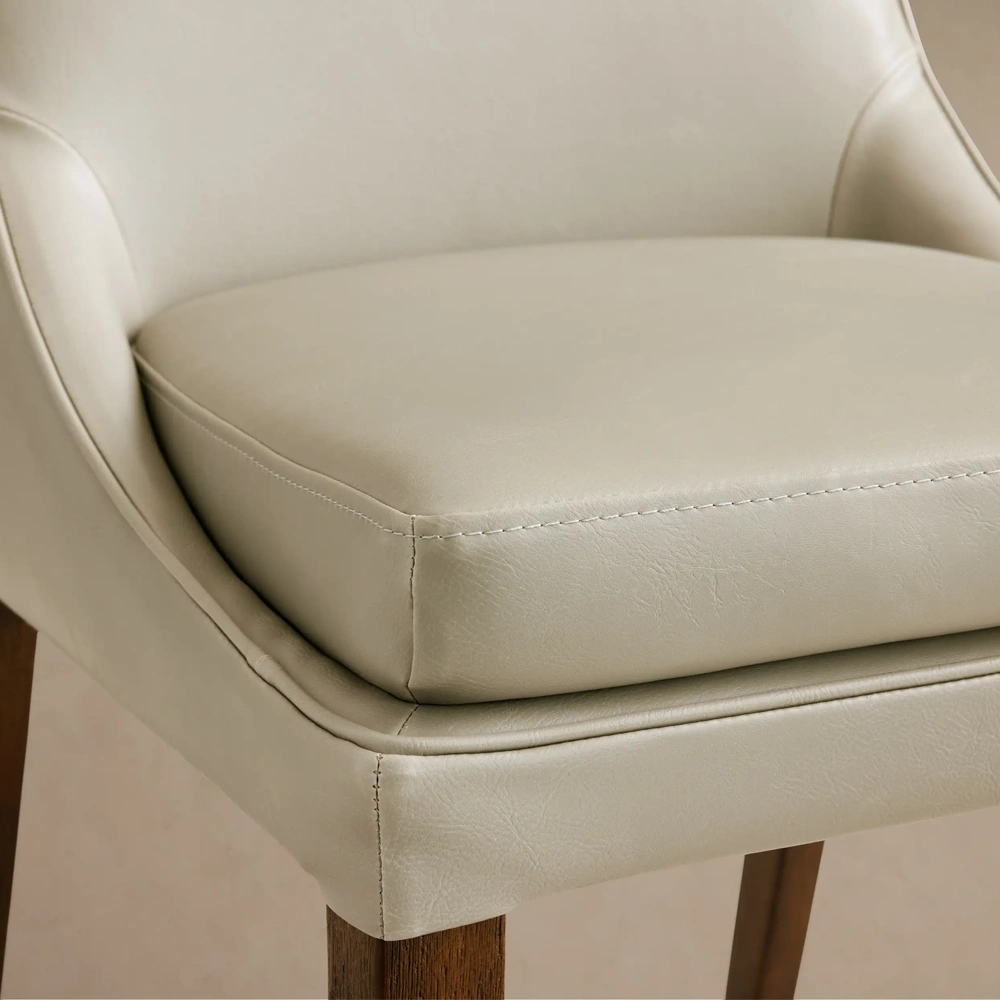 Home Mart Aluna Faux Leather Dining Chair - Image 3