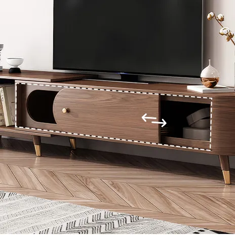 Home Mart Olaf Retractable Wood TV Stand - Image 5