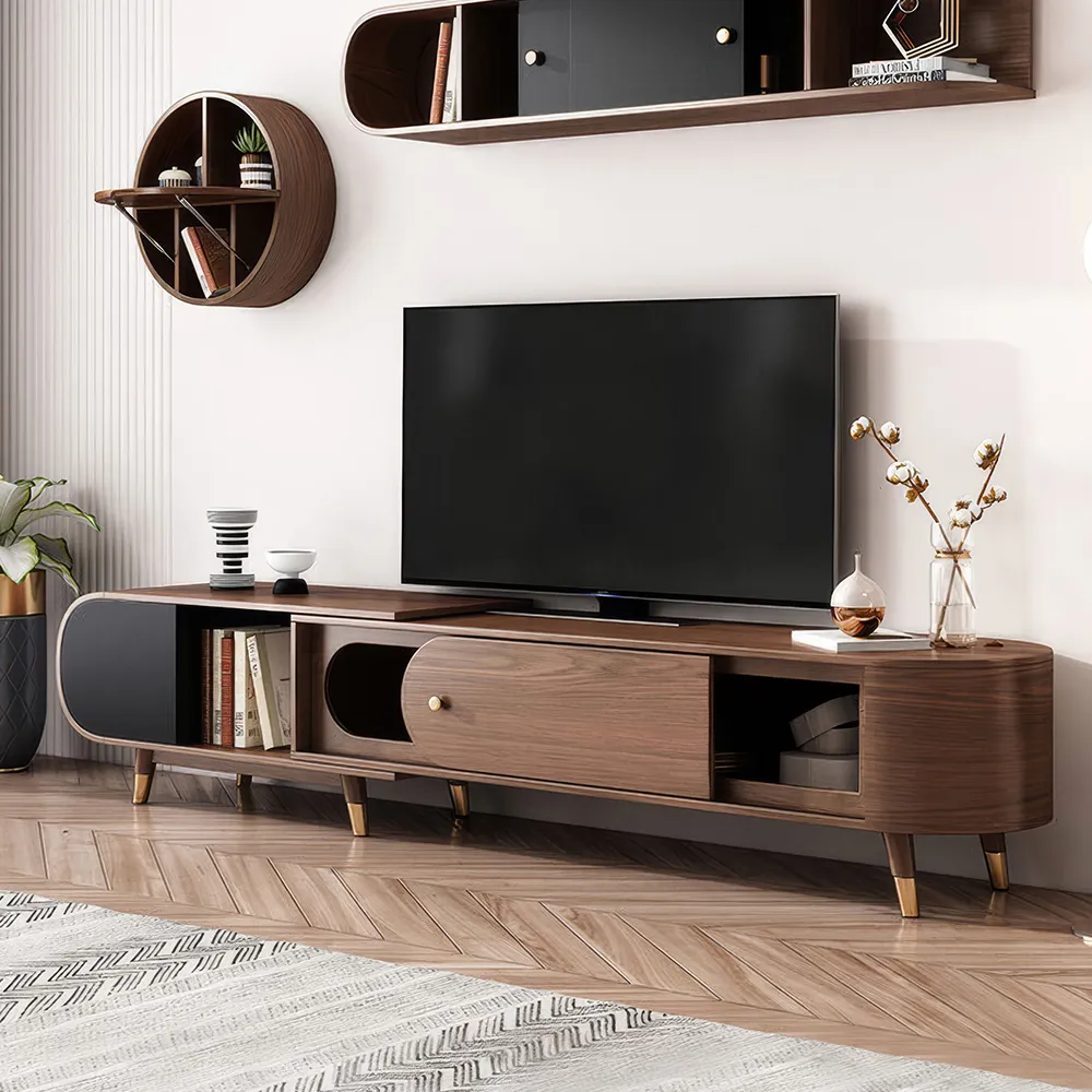 Home Mart Olaf Retractable Wood TV Stand - Image 8