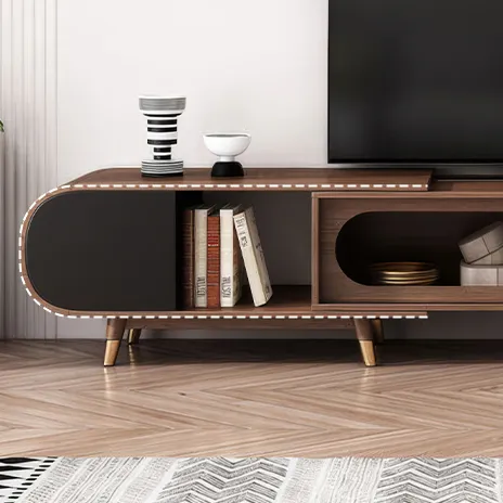 Home Mart Olaf Retractable Wood TV Stand - Image 4