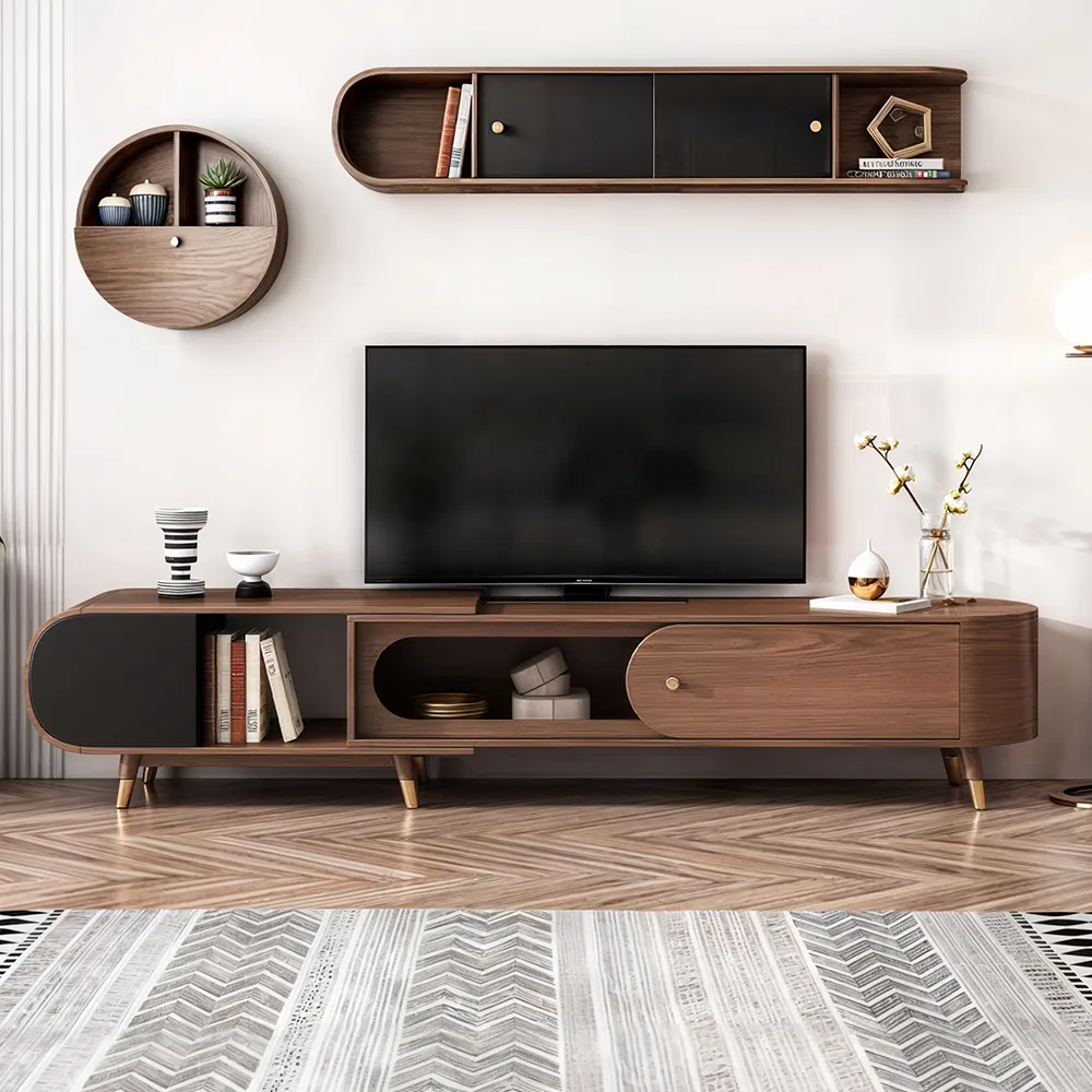 Home Mart Olaf Retractable Wood TV Stand - Image 9