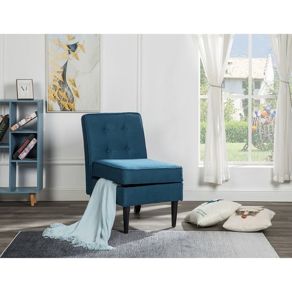 Home Mart Oliver Polyester Fabric Storage Accent Chair - Image 4