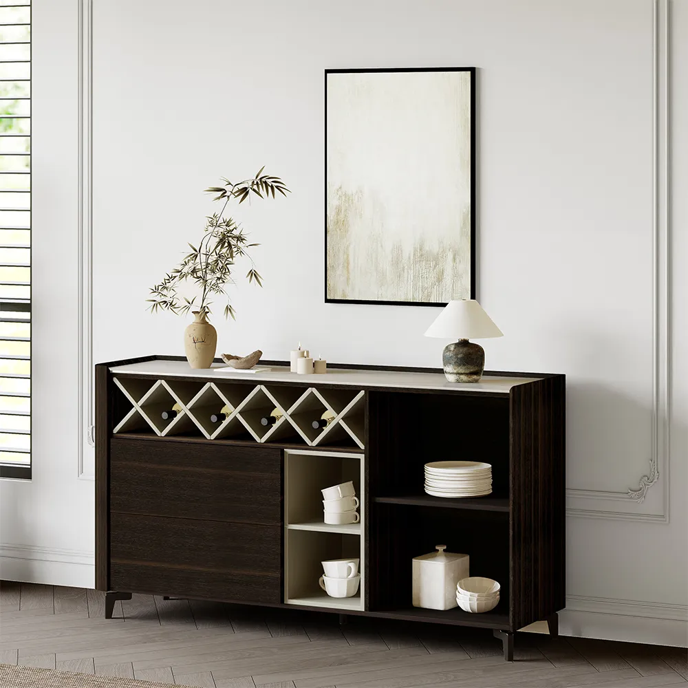 Home Mart Opera House Smoked Veneer Sideboard - Image 3