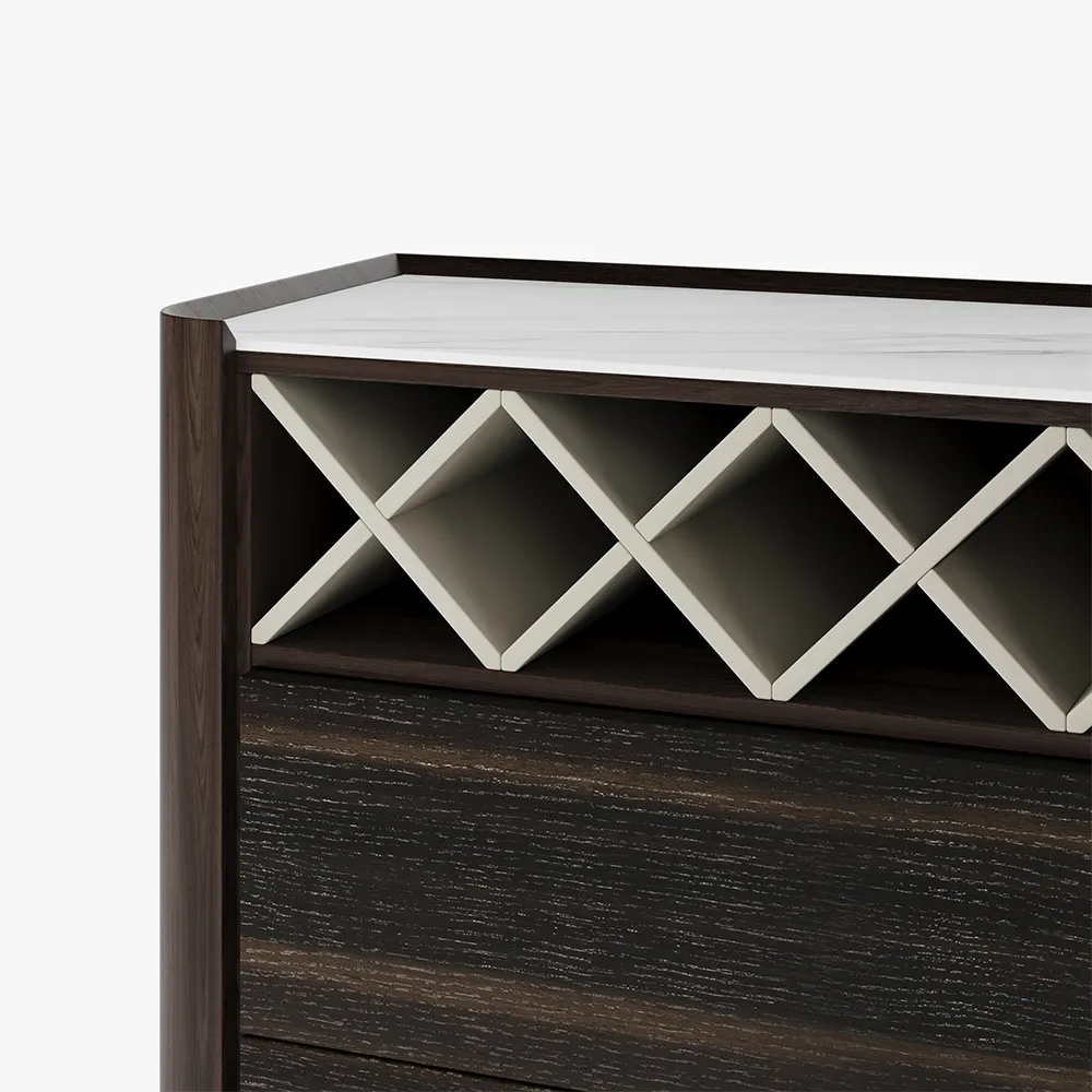 Home Mart Opera House Smoked Veneer Sideboard - Image 7