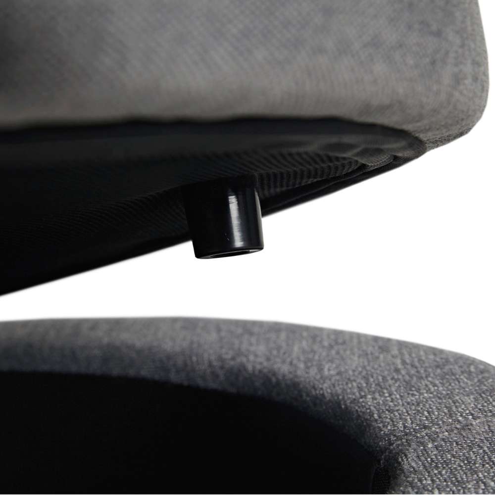 Home Mart Oval Shape Grey Storage Ottoman - Image 2