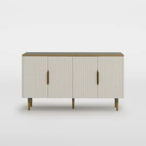 Home Mart Petra White Sideboard 4 Door Cabinet