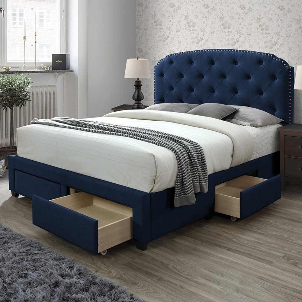 Home Mart Pogradec Tufted Storage Bed