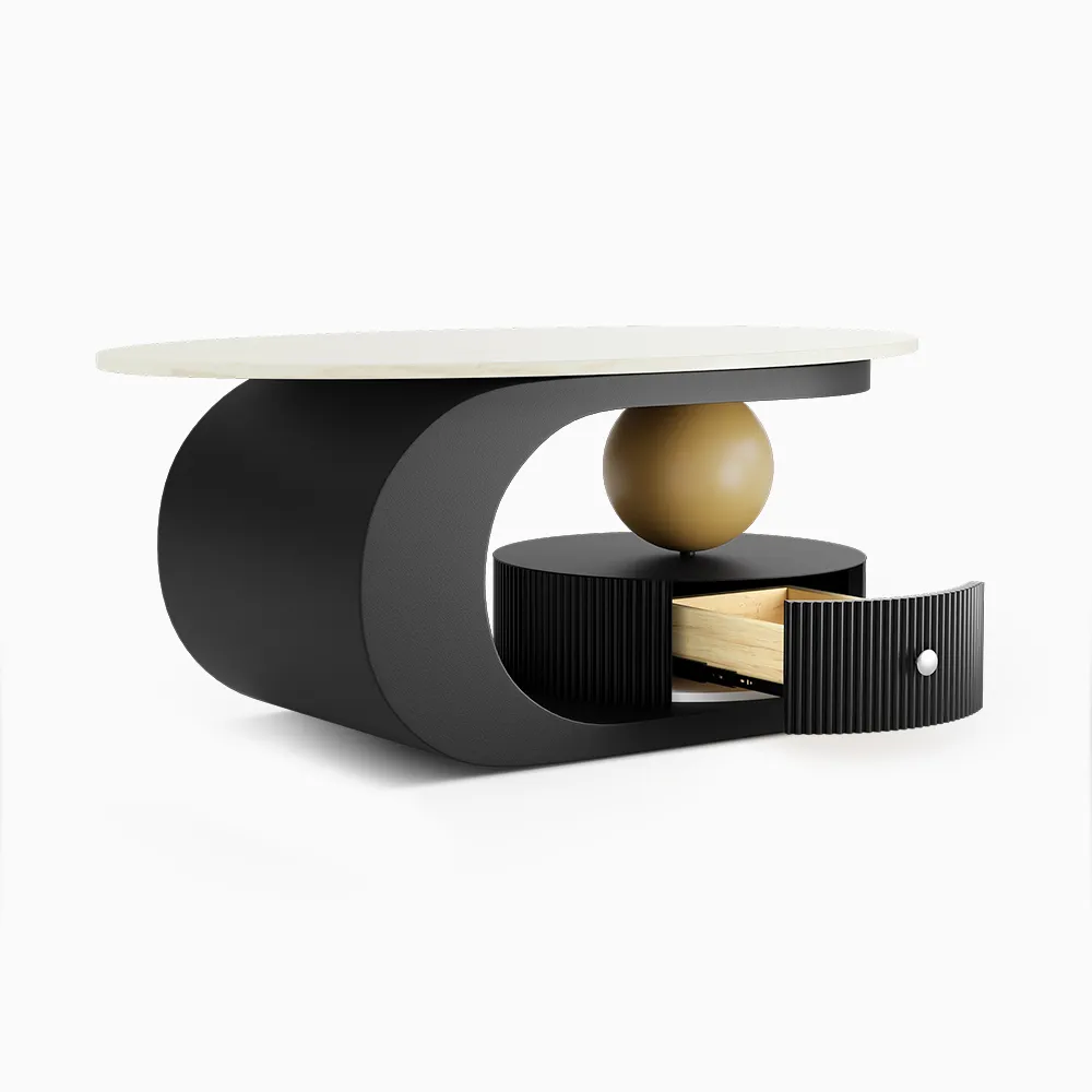 Home Mart Quatrefoil Oval Coffee - Image 2